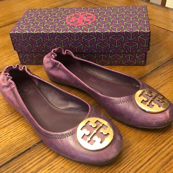 Tory Burch Shoes - Tory Burch Ballerina Flat Purple Eggplant color Size 8